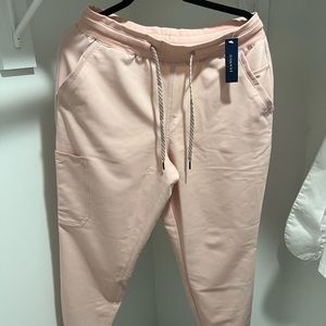 NEW M Jaanuu Blushing Pink Scrub Pant Joggers